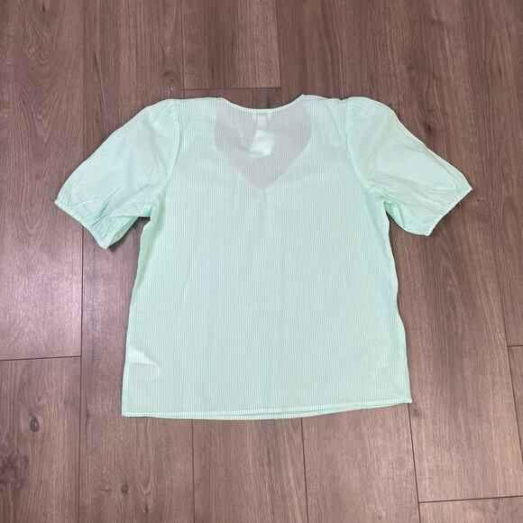 J Crew Cotton V Neck Short Sleeve Lightweight Top US Women's S New - Picture 3 of 6